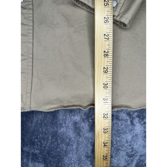 Wrangler Western Pearl Snap Shirt 20x36 Big Khaki Tan Long Sleeve Cowboy Work - Picture 6 of 8